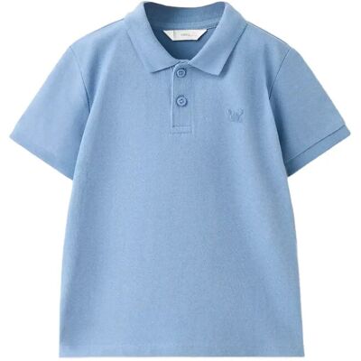 Mango Short-Sleeved Cotton Polo Shirt 18-24M Blue 18-24M Mango Short-Sleeved Cotton Polo Shirt 18-24M Blue 18-24M