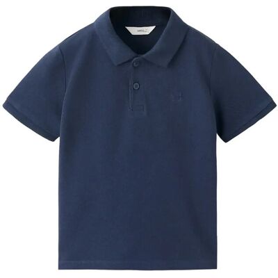 Mango Short-Sleeved Cotton Polo Shirt 12-18M Navy 12-18M Mango Short-Sleeved Cotton Polo Shirt 12-18M Navy 12-18M