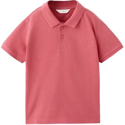 Mango Short-Sleeved Cotton Polo Shirt 12-18M Coral 12-18M Mango Short-Sleeved Cotton Polo Shirt 12-18M Coral 12-18M