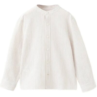Mango Striped Linen-Blend Shirt 12-18M White 12-18M Mango Striped Linen-Blend Shirt 12-18M White 12-18M
