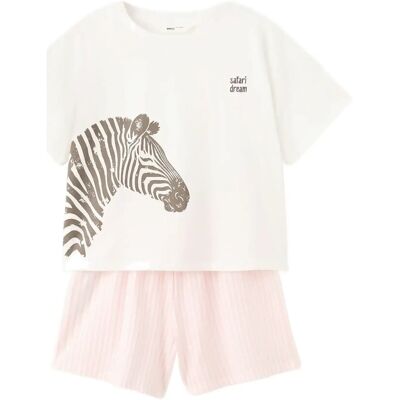 Mango Striped Short Pyjamas 9-10 Cream 9-10 Mango Striped Short Pyjamas 9-10 Cream 9-10