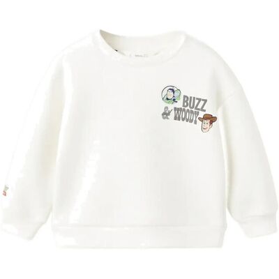 Mango Toy Story Sweatshirt 12-18M Cream 12-18M Mango Toy Story Sweatshirt 12-18M Cream 12-18M