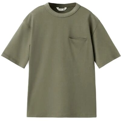 Mango Cotton T-Shirt With Pocket Detail 5-6 Khaki 5-6 Mango Cotton T-Shirt With Pocket Detail 5-6 Khaki 5-6