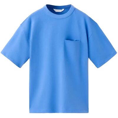 Mango Cotton T-Shirt With Pocket Detail 11-12 Blue 11-12 Mango Cotton T-Shirt With Pocket Detail 11-12 Blue 11-12