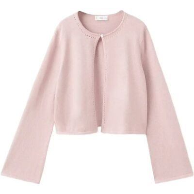Mango Fine-Knit Cardigan 11-12 Pink 11-12 Mango Fine-Knit Cardigan 11-12 Pink 11-12