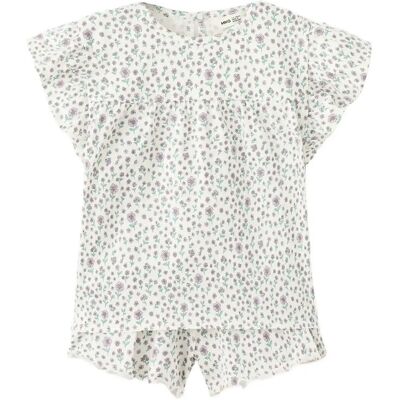 Mango Floral Print Short Pyjama Set 12-18M White 12-18M Mango Floral Print Short Pyjama Set 12-18M White 12-18M