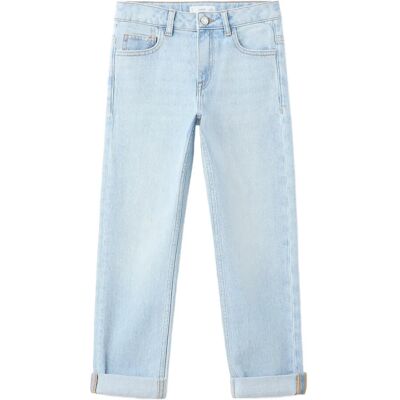 Mango Turned-Up Straight Jeans 134 Blue 134 Mango Turned-Up Straight Jeans 134 Blue 134