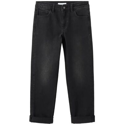 Mango Turned-Up Straight Jeans 134 Black 134 Mango Turned-Up Straight Jeans 134 Black 134