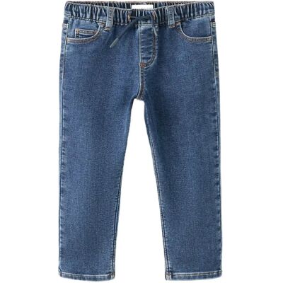 Mango Slim Fit Jeans With Cord Drawstring 12-18M Blue 12-18M Mango Slim Fit Jeans With Cord Drawstring 12-18M Blue 12-18M
