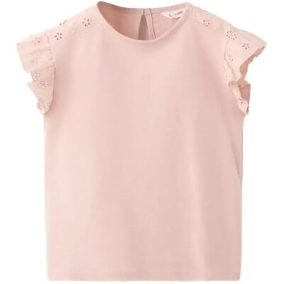 Mango Ruffle Top With Embroidered Details 12-18M Pink 12-18M Mango Ruffle Top With Embroidered Details 12-18M Pink 12-18M