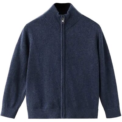 Mango Zipped Knit Cardigan 12-18M Navy 12-18M Mango Zipped Knit Cardigan 12-18M Navy 12-18M