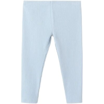 Mango Cotton Ribbed Leggings 12-18M Blue 12-18M Mango Cotton Ribbed Leggings 12-18M Blue 12-18M