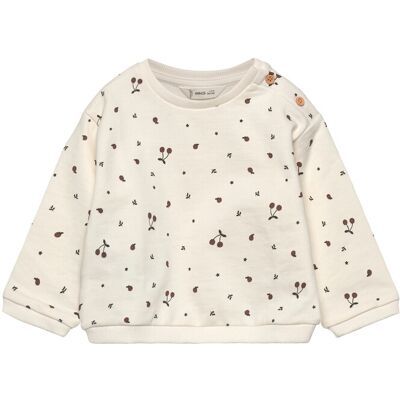 Mango Printed Cotton Sweatshirt 9-12M Cream 9-12M Mango Printed Cotton Sweatshirt 9-12M Cream 9-12M
