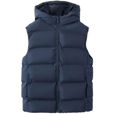 Mango Quilted Gilet With Hood 11-12 Navy 11-12 Mango Quilted Gilet With Hood 11-12 Navy 11-12