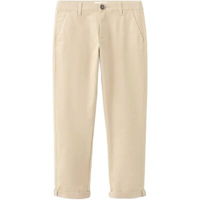 Mango Chino Trousers With Turn-Up Hem 122 Cream 122 Mango Chino Trousers With Turn-Up Hem 122 Cream 122