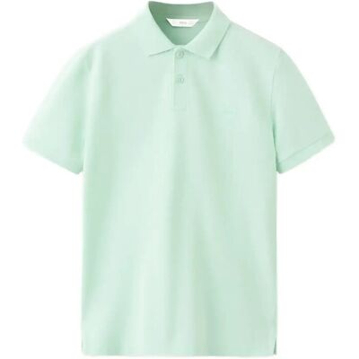 Mango Cotton Polo Shirt 9-10 Green 9-10 Mango Cotton Polo Shirt 9-10 Green 9-10