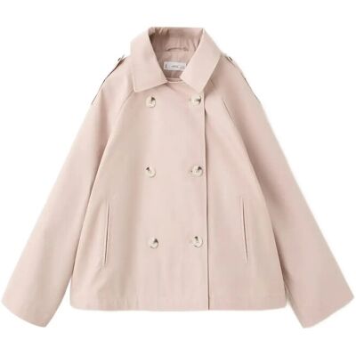 Mango Double-Breasted Trench Coat 134 Pink 134 Mango Double-Breasted Trench Coat 134 Pink 134