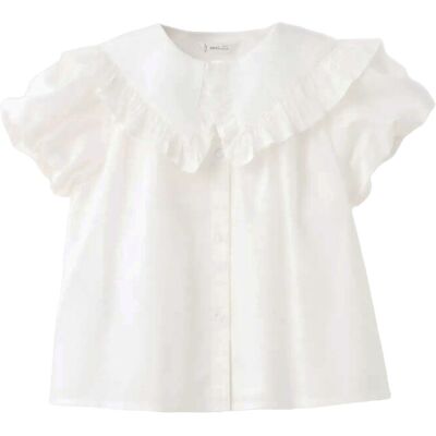 Mango Ruffled Cotton Blouse 18-24M White 18-24M Mango Ruffled Cotton Blouse 18-24M White 18-24M