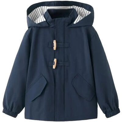 Mango Duffle Coat With Hood And Toggle Closure 18-24M Navy 18-24M Mango Duffle Coat With Hood And Toggle Closure 18-24M Navy 18-24M