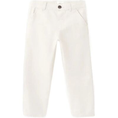 Mango Straight Linen-Blend Trousers 12-18M White 12-18M Mango Straight Linen-Blend Trousers 12-18M White 12-18M