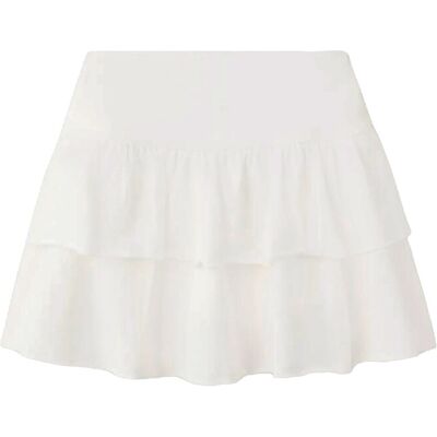 Mango Ruffled Cotton Skirt 9-10 White 9-10 Mango Ruffled Cotton Skirt 9-10 White 9-10