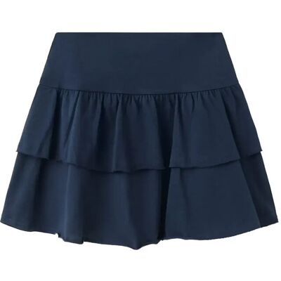 Mango Ruffled Cotton Skirt 11-12 Navy 11-12 Mango Ruffled Cotton Skirt 11-12 Navy 11-12