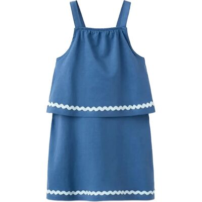Mango Short Dress With Scalloped Detail 12-18M Blue 12-18M Mango Short Dress With Scalloped Detail 12-18M Blue 12-18M