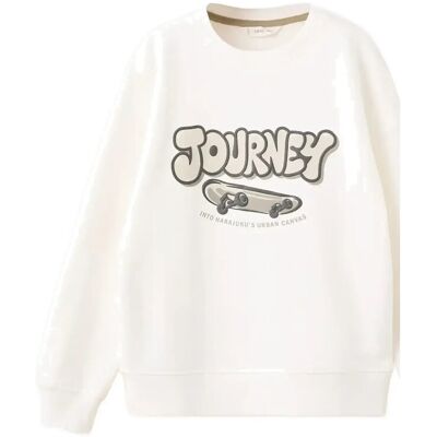 Mango Printed Cotton Sweatshirt 11-12 Cream 11-12 Mango Printed Cotton Sweatshirt 11-12 Cream 11-12