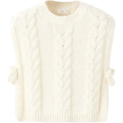 Mango Braided-Knit Gilet 18-24M Cream 18-24M Mango Braided-Knit Gilet 18-24M Cream 18-24M