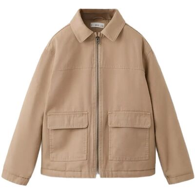 Mango Twill Jacket With Pockets 134 Beige 134 Mango Twill Jacket With Pockets 134 Beige 134
