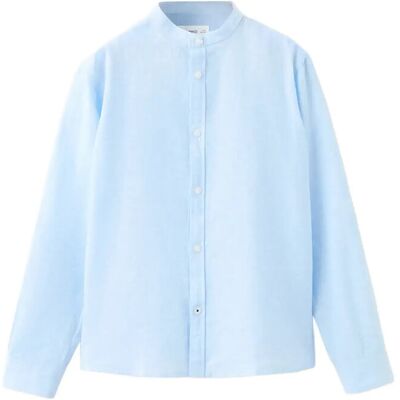 Mango Linen-Blend Shirt 116 Blue 116 Mango Linen-Blend Shirt 116 Blue 116