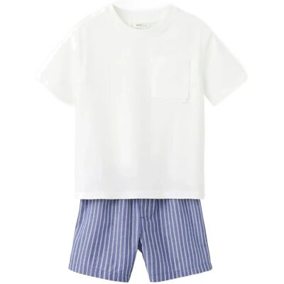Mango Striped Short Pyjamas 18-24M White 18-24M Mango Striped Short Pyjamas 18-24M White 18-24M