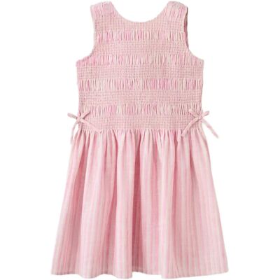 Mango Bow Striped Dress 11-12 Pink 11-12 Mango Bow Striped Dress 11-12 Pink 11-12