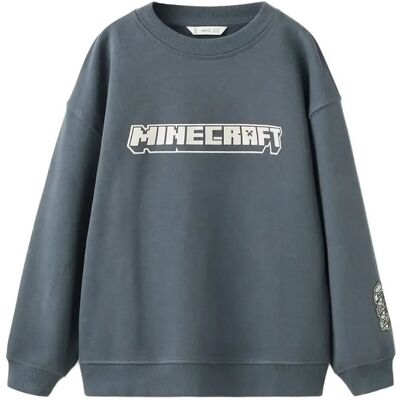 Mango Minecraft Sweatshirt 11-12 Grey 11-12 Mango Minecraft Sweatshirt 11-12 Grey 11-12