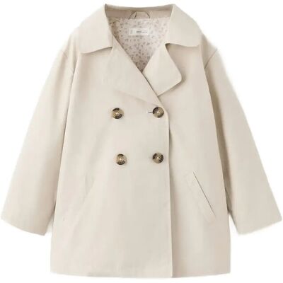 Mango Double-Breasted Trench Coat 18-24M Beige 18-24M Mango Double-Breasted Trench Coat 18-24M Beige 18-24M
