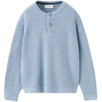 Mango Buttons Detail Knit Sweater 12-18M Blue 12-18M Mango Buttons Detail Knit Sweater 12-18M Blue 12-18M