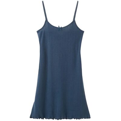 Mango Rib-Knit Nightgown L Navy L Mango Rib-Knit Nightgown L Navy L