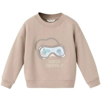 Mango Printed Cotton Sweatshirt 12-18M Beige 12-18M Mango Printed Cotton Sweatshirt 12-18M Beige 12-18M