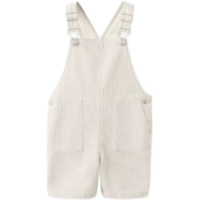 Mango Striped Short Dungarees 18-24M Cream 18-24M Mango Striped Short Dungarees 18-24M Cream 18-24M