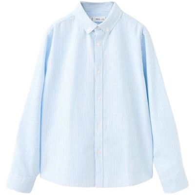 Mango Striped Oxford Shirt 134 Blue 134 Mango Striped Oxford Shirt 134 Blue 134