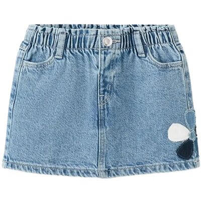 Mango Denim Skirt With Flower Detail 12-18M Blue 12-18M Mango Denim Skirt With Flower Detail 12-18M Blue 12-18M