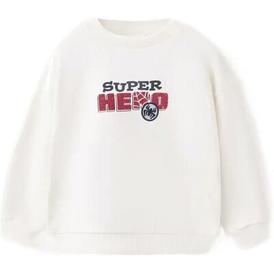 Mango Spidey Cotton Sweatshirt 5-6 Cream 5-6 Mango Spidey Cotton Sweatshirt 5-6 Cream 5-6
