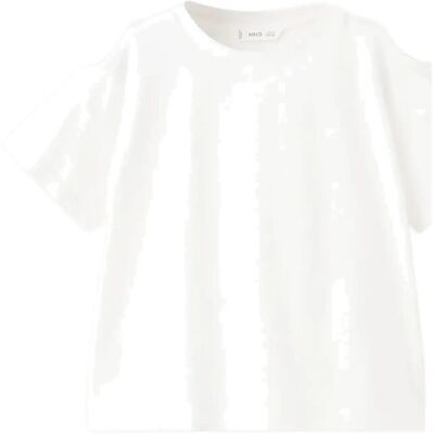 Mango Off-The-Shoulder Cotton T-Shirt 7-8 White 7-8 Mango Off-The-Shoulder Cotton T-Shirt 7-8 White 7-8