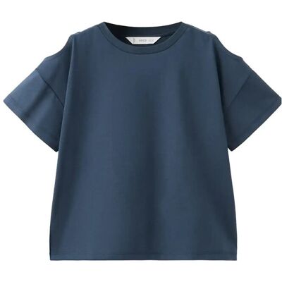 Mango Off-The-Shoulder Cotton T-Shirt 9-10 Navy 9-10 Mango Off-The-Shoulder Cotton T-Shirt 9-10 Navy 9-10