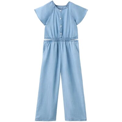 Mango Lyocell Jumpsuit With Slit Details 146 Blue 146 Mango Lyocell Jumpsuit With Slit Details 146 Blue 146