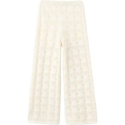 Mango Openwork Knit Long Trousers 11-12 Cream 11-12 Mango Openwork Knit Long Trousers 11-12 Cream 11-12