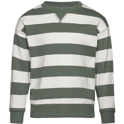 Mango Striped Cotton-Blend Sweatshirt 164 Green 164 Mango Striped Cotton-Blend Sweatshirt 164 Green 164