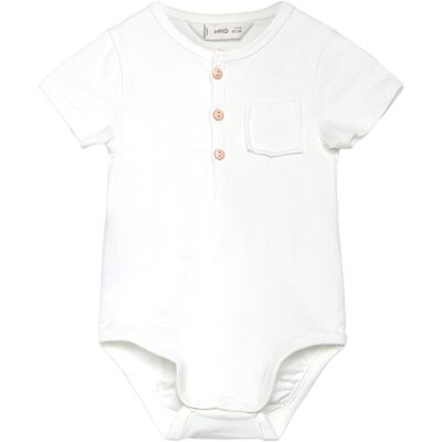 Mango Cotton Bodysuit Buttons 62 White 62 Mango Cotton Bodysuit Buttons 62 White 62