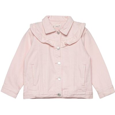 Mango Ruffled Denim Jacket 98 Pink 98 Mango Ruffled Denim Jacket 98 Pink 98