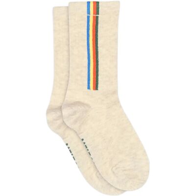 Melton Vertical Stripes Socks 23/26 Beige 23/26 Melton Vertical Stripes Socks 23/26 Beige 23/26
